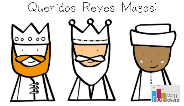 Dibujos para niños y niñas de Reyes Magos
